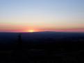 Coucher de soleil sur le massif du Cantal vu du Truc de Fortunio (Lozère)