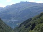 Norvège - Geirangerfjorden - Le fjord de Geiranger vu de la route des Aigles 