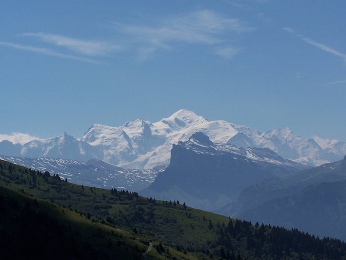 Le Mont blanc vu du Col de Joux-Plane