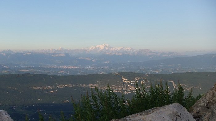 Le Mont Blanc vu du Grand Colombier