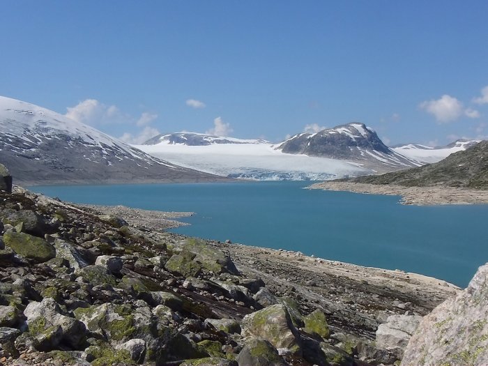 Norvège - Styggevatnet (lac) et Austdalsbreen (glacier)