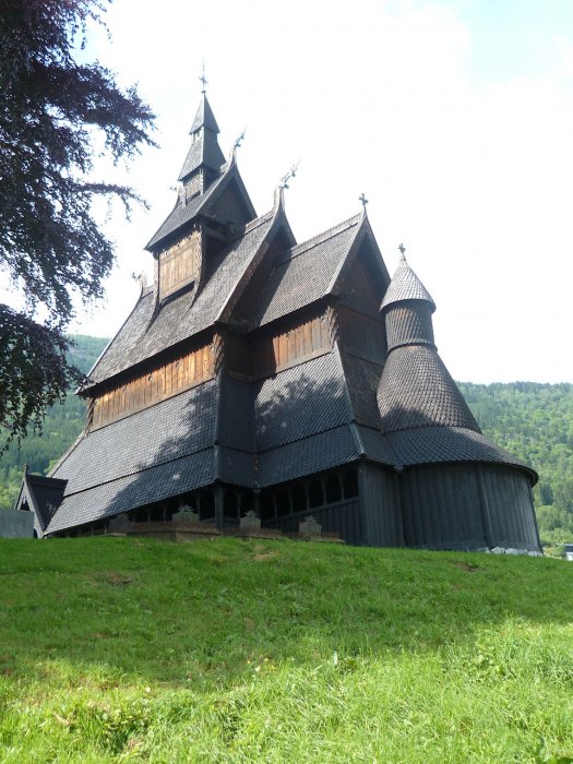 Norvège  - Eglise en bois debout de Vikøiry