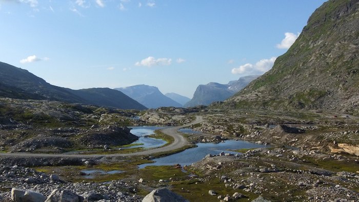 Norvège - Route à travers les moraines - Djupvatnet - Près de Geiranger